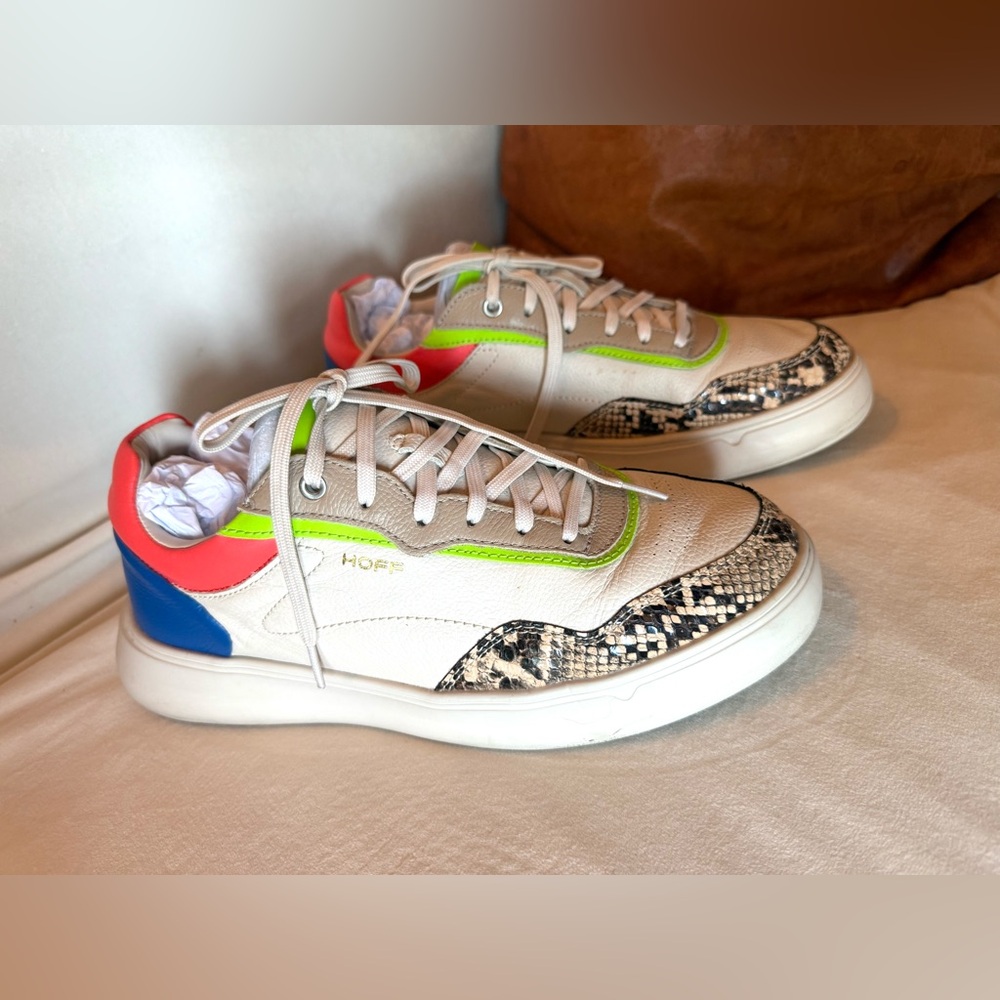 Hoff neon pink blue green and crocodile sneakers